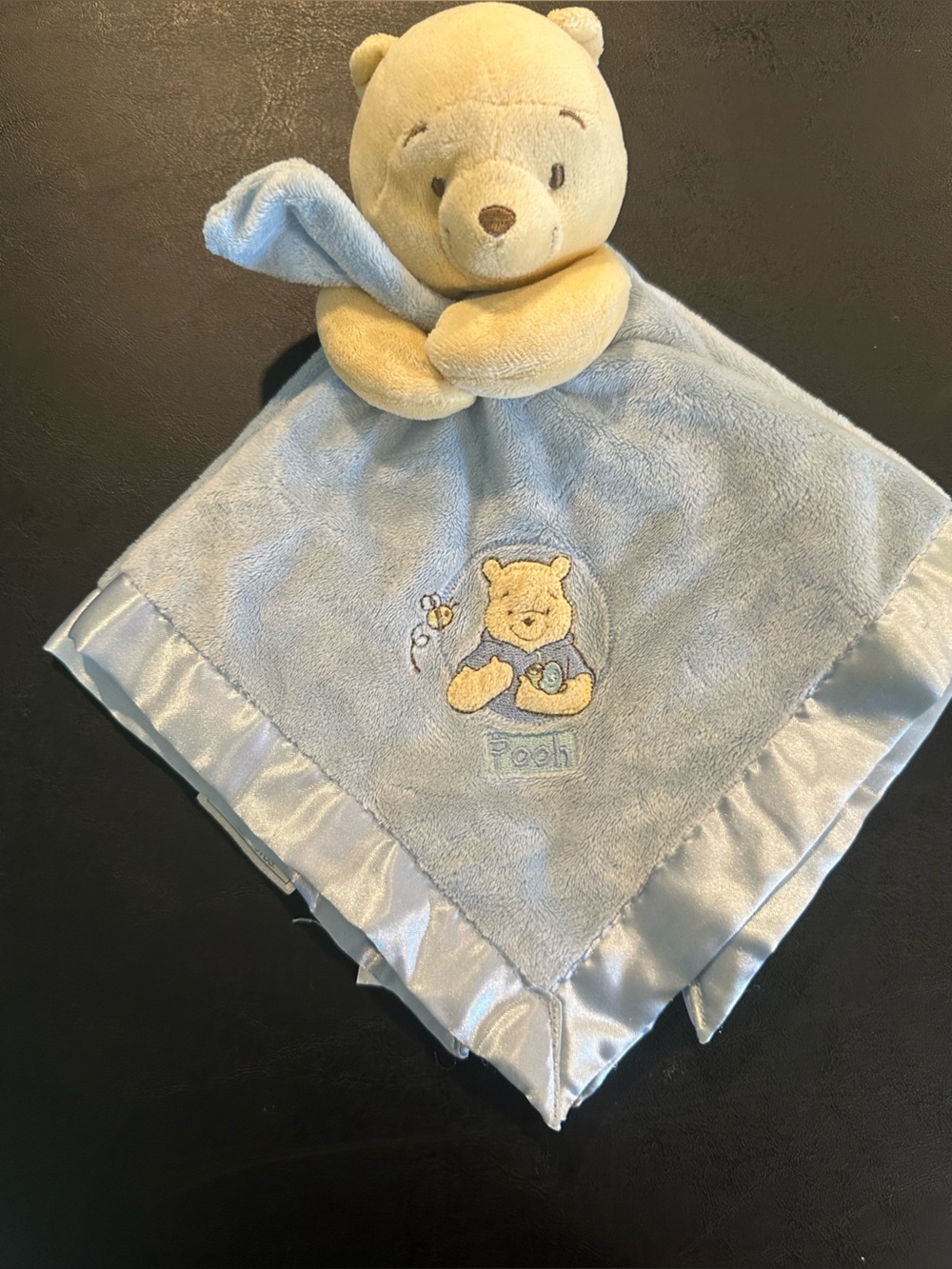 Disney Blue Winnie the Pooh Plush Security Lovey